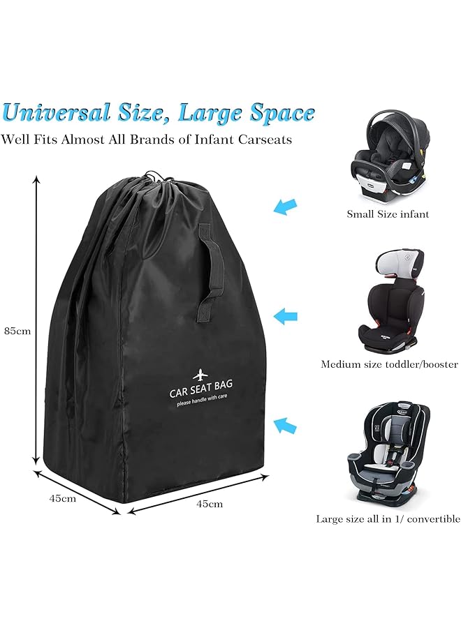 Cestbella Car Seat Travel Bag Large Padded Stroller Cover For Airplane Gate Check Waterproof Reinforced Air  - Image 5