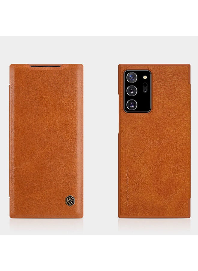 Nillkin Stylish Durable Slim Flip Wallet Case cover For Samsung Galaxy Note 20 Ultra Brown - Image 5