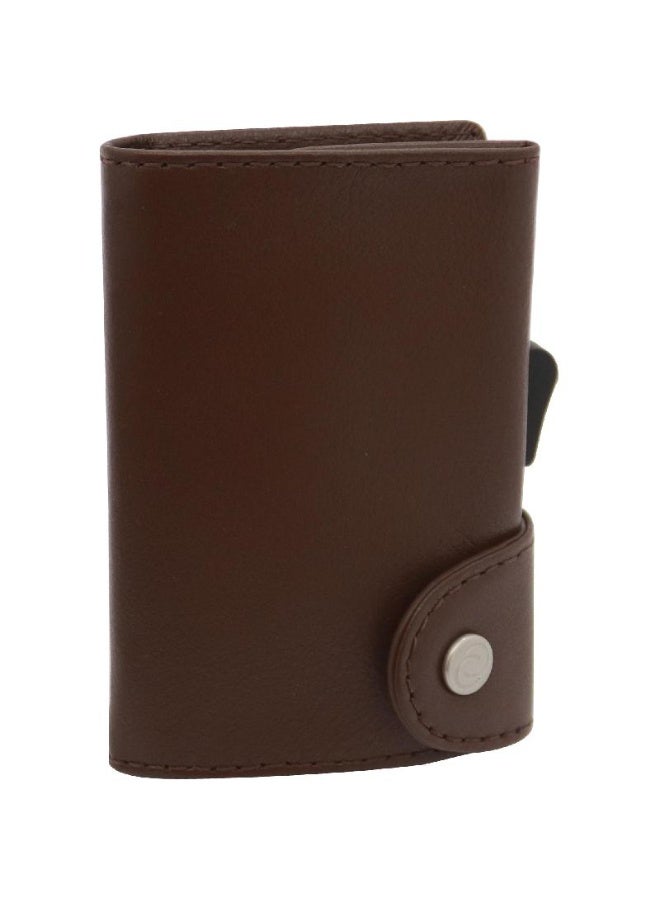 سي-سيكيور محفظة بطاقات كاجوال جلد بني - Image 1