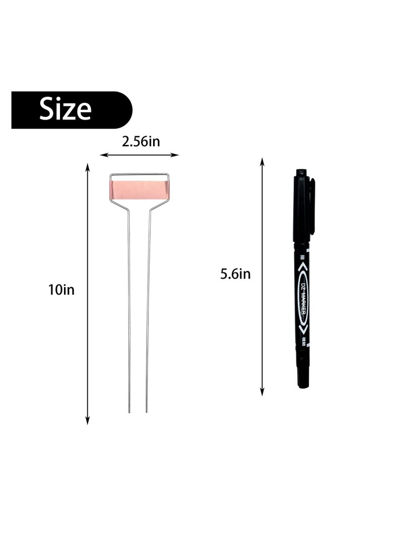 SYOSI Metal Plant Label Stakes Copper Metal Plant Tags High Copper Plate Metal Plant Labels Copper Plant Tags with 1 Maker Pen for Flowers Vegetables Seedlings Seed Gardening Markers (20 Pieces 10 Inch)  - Image 2