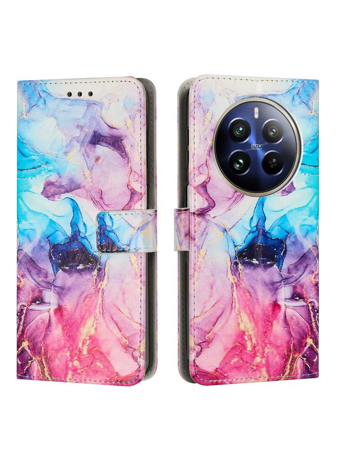 S-TOP Case For Realme 12 Pro / 12 Pro+ Painted Marble Pattern Leather Phone Case - Image 1