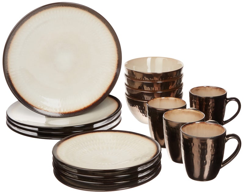 Gourmet Basics by Mikasa Anastasia Cream 16Piece Dinnerware Set Assorted - Image 1