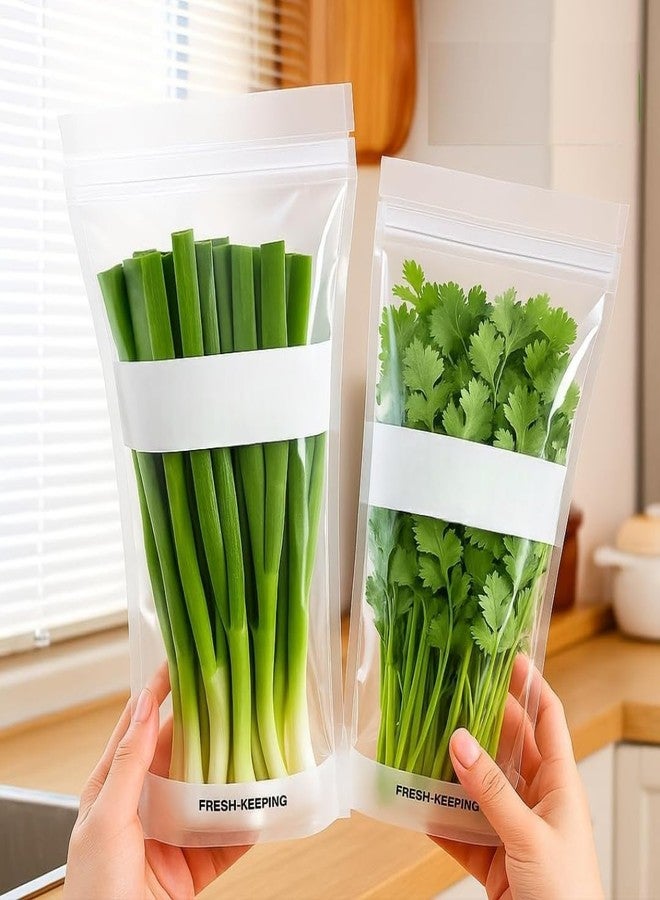 QUILBOOL Multipurpose Zip Storage Bags – Airtight Zipper Pouches for Vegetables, Fruits, Snacks & Food Storage | BPA-Free, Heavy Duty, Leakproof, Microwave Safe (15pcs) - Image 2