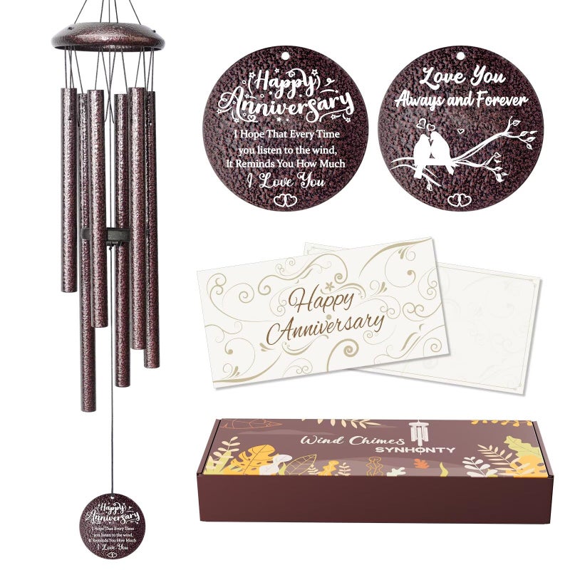 Synhonty Anniversary Wind Chimes Gifts For Him Her Romantic Anniversaries For Wife  Husband  Happy Anniversary Decorations - Image 1