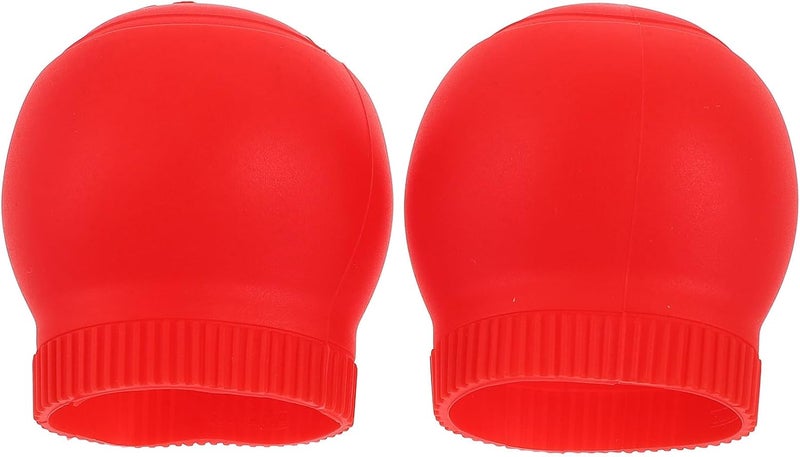 2pcs Red Silicone Gear Shift Knob Cover Universal Anti-Slip Wear-Resistant Car Gear Shift Protector for 5-Speed Manual Transmission Vehicle Interior Accessories - Image 1