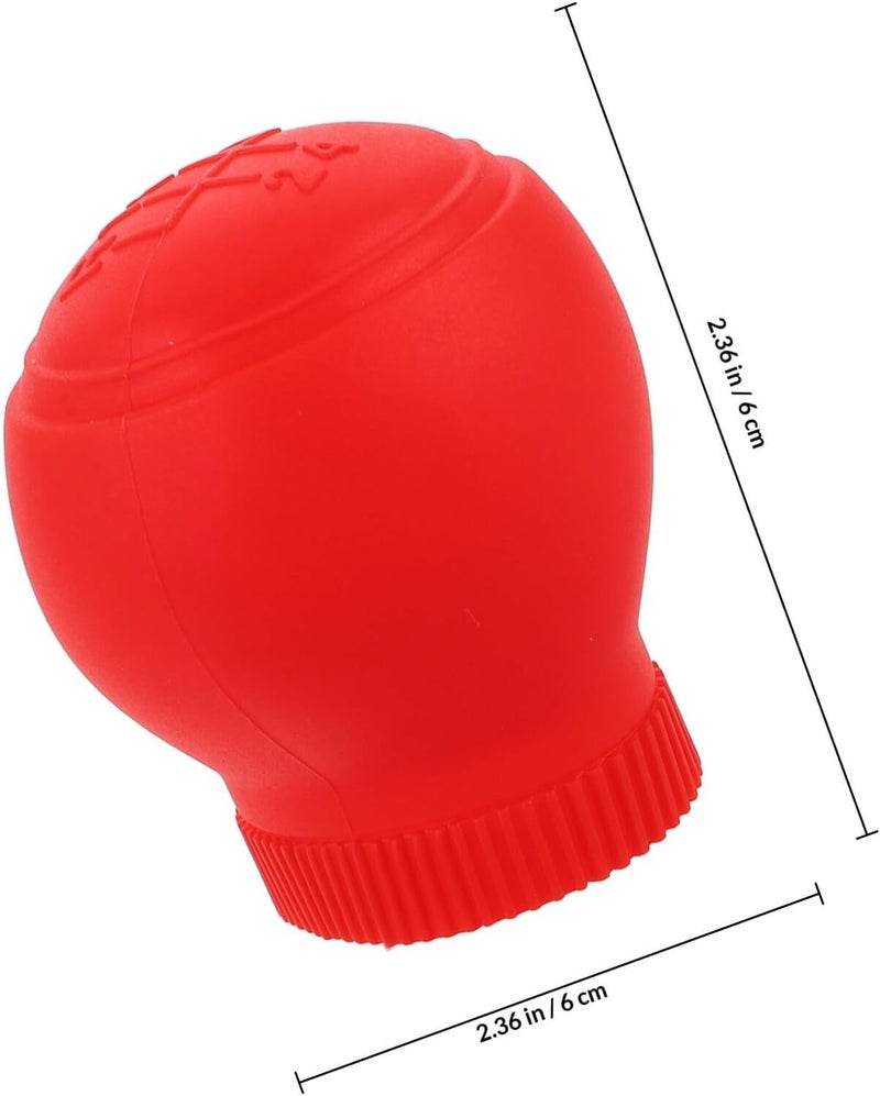 2pcs Red Silicone Gear Shift Knob Cover Universal Anti-Slip Wear-Resistant Car Gear Shift Protector for 5-Speed Manual Transmission Vehicle Interior Accessories - Image 2