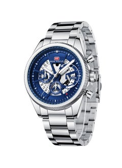 MINI FOCUS MF0490G.02 Men's Quartz Movement Watches Classic Style Date Waterproof Stainless Steel Strap Watch  - Image 1