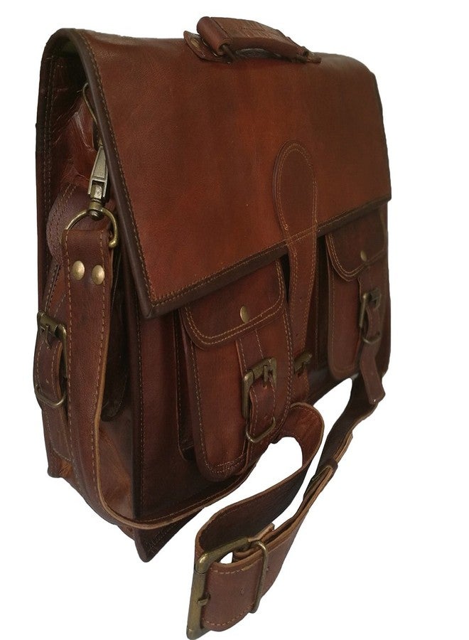 Madosh Men's Briefcase Shoulder Bag Genuine Goat Hide Office Bag Vintage Crossbody Business Bags - Image 1