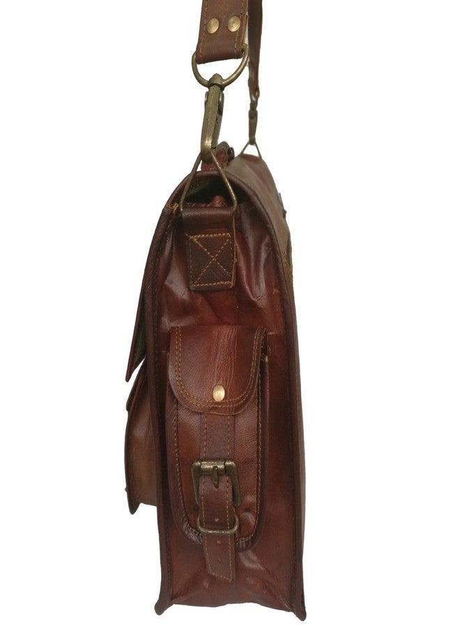Madosh Men's Briefcase Shoulder Bag Genuine Goat Hide Office Bag Vintage Crossbody Business Bags - Image 3