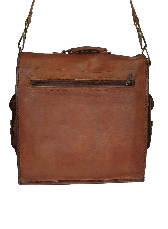 Madosh Men's Briefcase Shoulder Bag Genuine Goat Hide Office Bag Vintage Crossbody Business Bags - Image 2