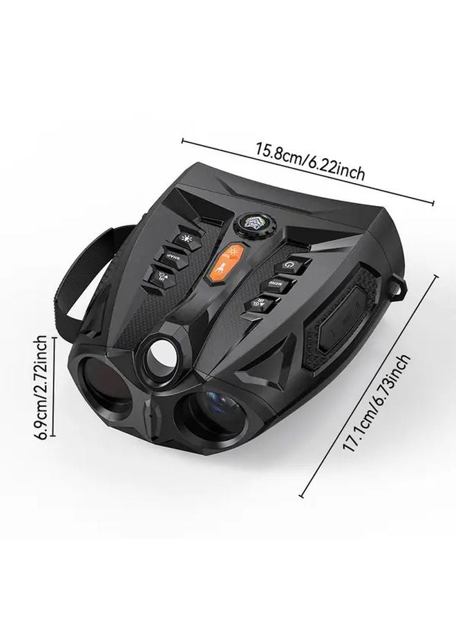 Black Dual Tube Infrared Night Vision Goggles 4 Inch IPS Screen 10x Digital Zoom - Image 5