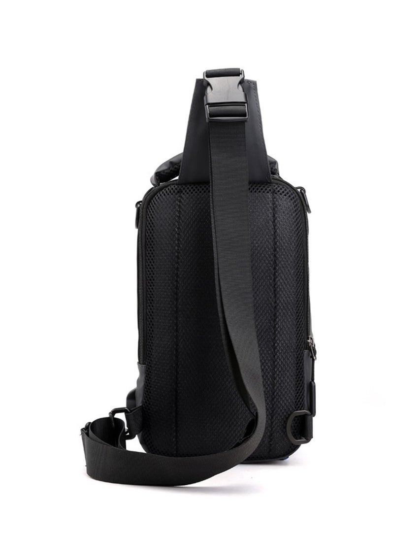 Generic - Casual Small Crossbody Messenger Shoulder Bag Wearable on Chest for Men and Women, for Daily Use, Hiking, Work, Cycling, Travel - Navy - Image 1