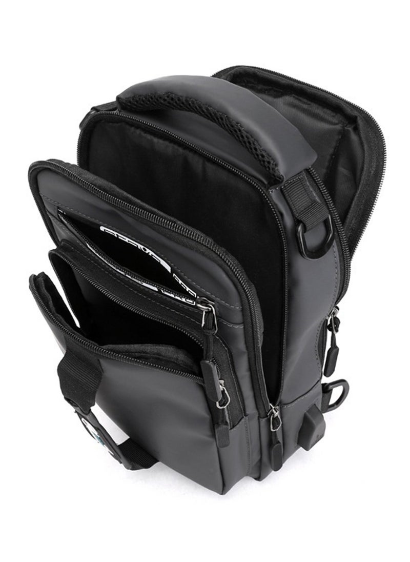 Generic - Casual Small Crossbody Messenger Shoulder Bag Wearable on Chest for Men and Women, for Daily Use, Hiking, Work, Cycling, Travel - Navy - Image 1