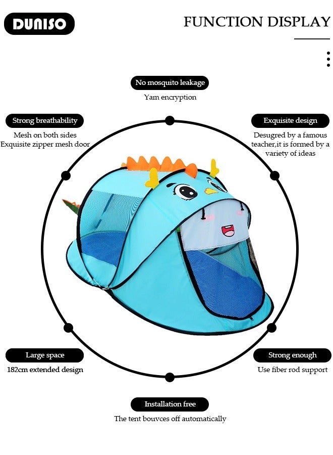 DUNISO Kids Play Tents Collapsible Tent for Girls Boys Children Play Fun Large Playhouse Pop Up Birthday Toys Indoor Outdoor Yard Beach Baby Travel Bed - Image 3