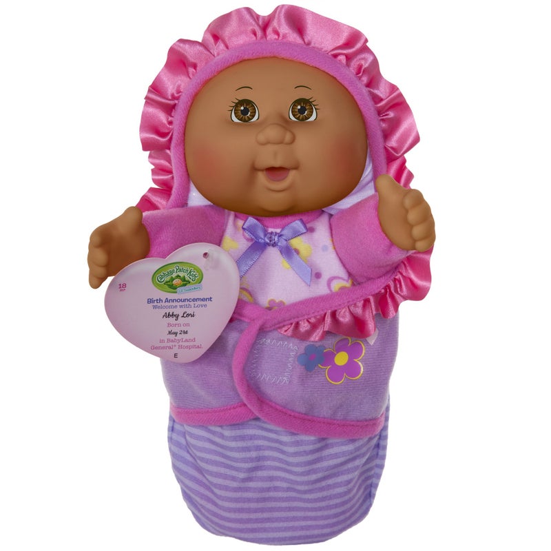 Cabbage Patch Kids Official, Newborn Baby African American Girl Doll - Comes with Swaddle Blanket and Unique Adoption Birth Announcement - Image 1