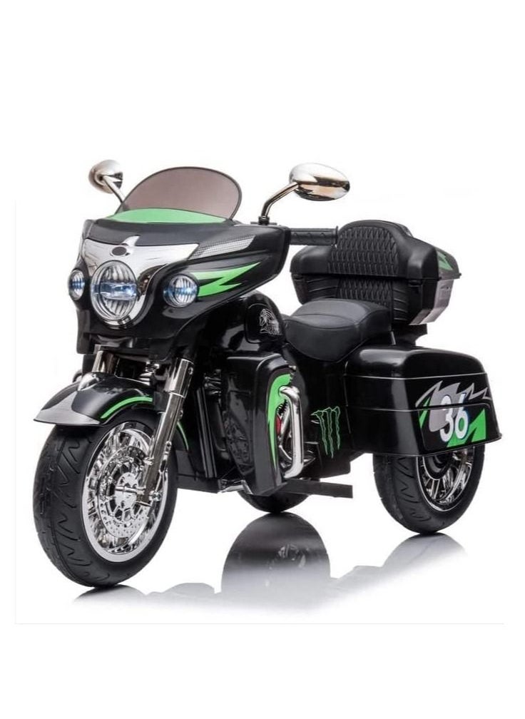 Ntech - NTECH New Electric Kids Bike with Light & Music | Baby Bike Ride On Toy Multi-function Rechargeable Battery Bike | electric Bike for Children to Drive 2 to 8 Years Boy/Girl, Green - Image 1