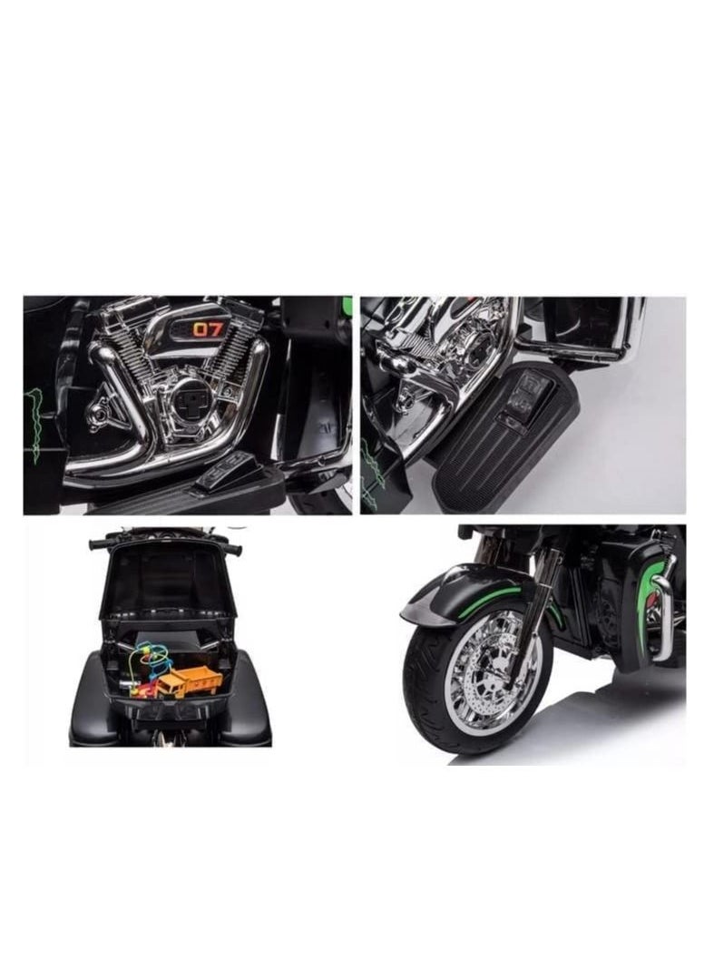 Ntech - NTECH New Electric Kids Bike with Light & Music | Baby Bike Ride On Toy Multi-function Rechargeable Battery Bike | electric Bike for Children to Drive 2 to 8 Years Boy/Girl, Green - Image 1