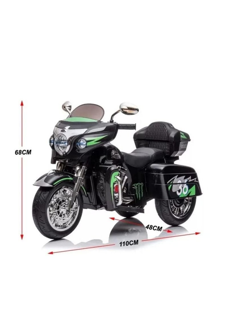 Ntech - NTECH New Electric Kids Bike with Light & Music | Baby Bike Ride On Toy Multi-function Rechargeable Battery Bike | electric Bike for Children to Drive 2 to 8 Years Boy/Girl, Green - Image 1