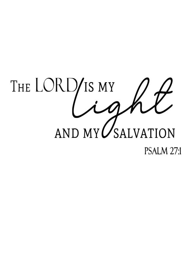 MOVANKRO The Lord is My Light and My Salvation Psalm 27:1- Christian Quotes Bible Verse Vinyl Wall Decal Sticker, Scripture Wall Art, Christian Gift, Religious Décor - Image 1