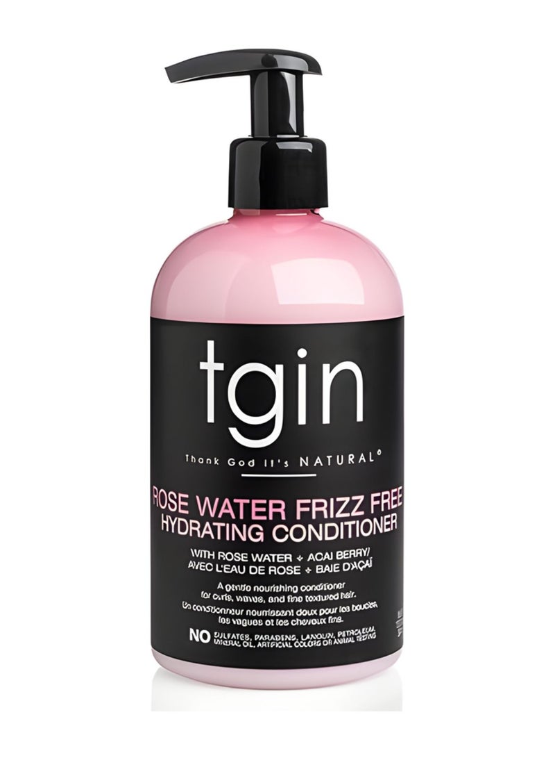 تجين بلسم مرطب خالٍ من ماء الورد – بلسم مرطب بماء الورد وتوت الآساي للشعر المجعد والمموج والجاف – عناية بالشعر خالية من الكبريتات وناعمة وناعمة - Image 1