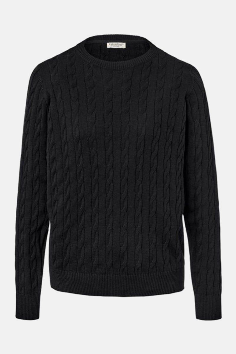 Tchibo Women Crew Neck Knit Sweaters, Black - Image 2
