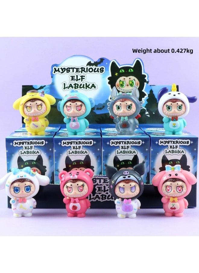 Labubu Labubu Blind Box Trendy Play Hand-made Super Cute Series Doll Desktop Ornaments Birthday Gift-Color:The First Generation Of Labu Papa 12-piece Box Set  - Image 2