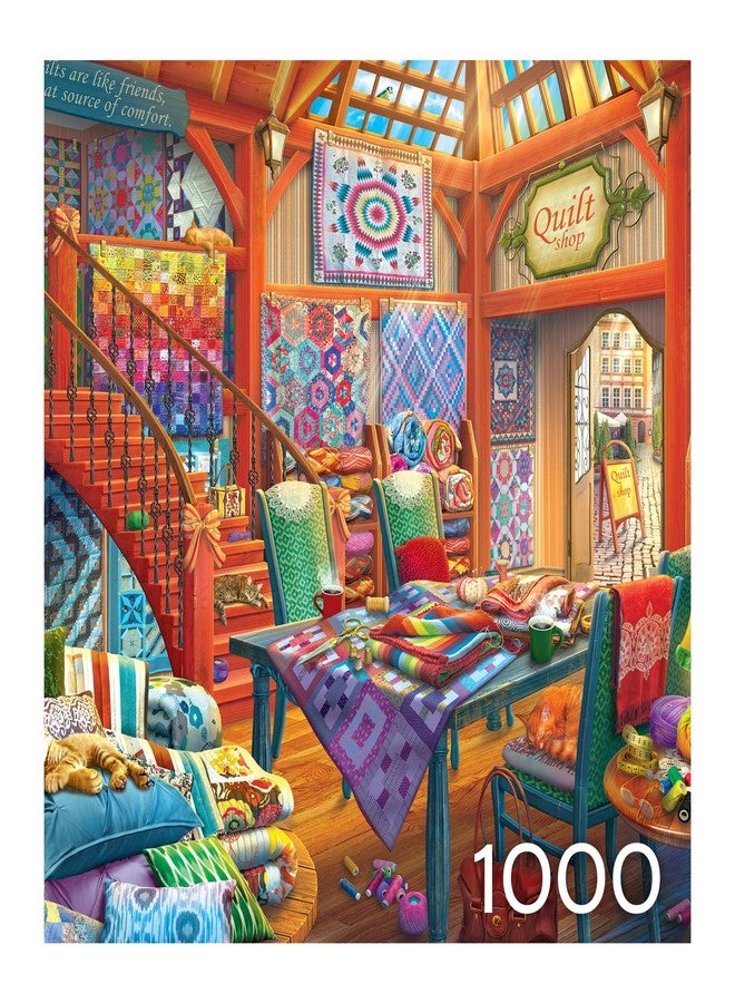 Rose Art Roseart - Hobby Haven - Quilt Shop - 1000 Piece Jigsaw Puzzle - Image 4