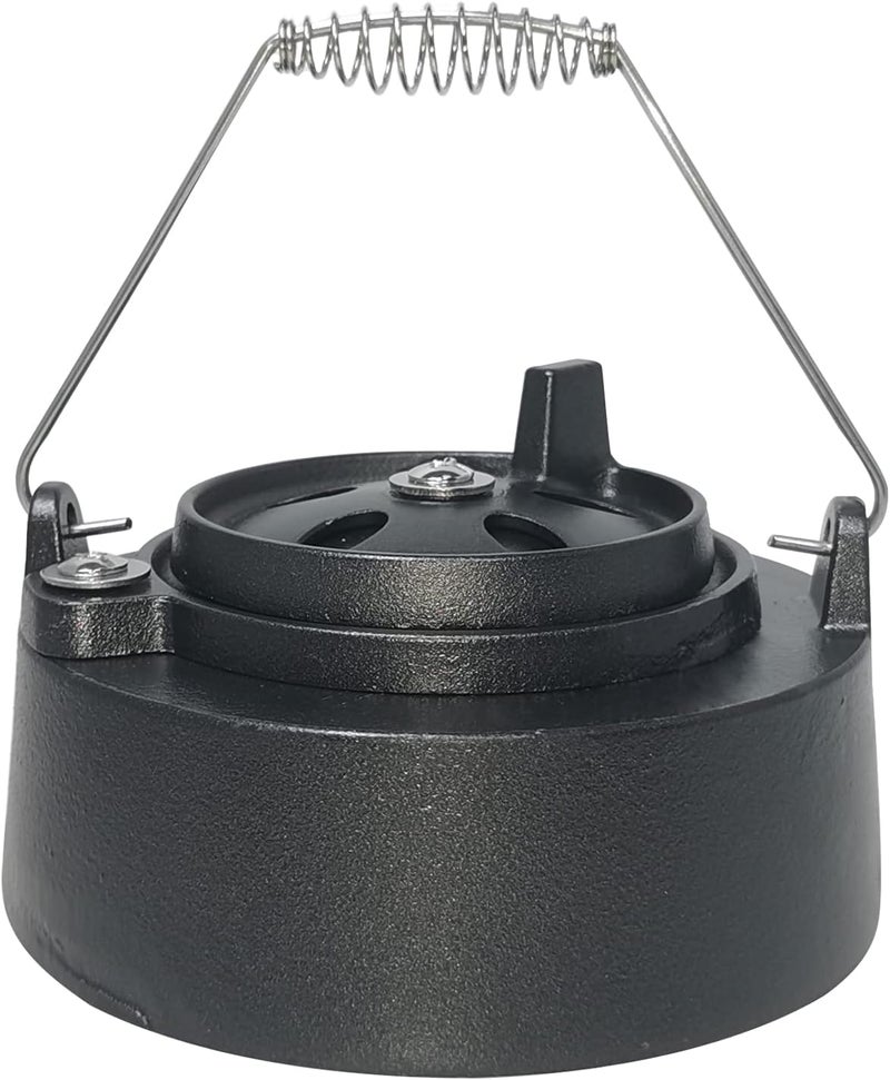 Quantfire Cast Iron Cap for Big Green Egg Dual Function Metal Top, Daisy Wheel Chimney Cap for M/L/XL/XXL Big Green Egg Accessories Replacement - Image 1
