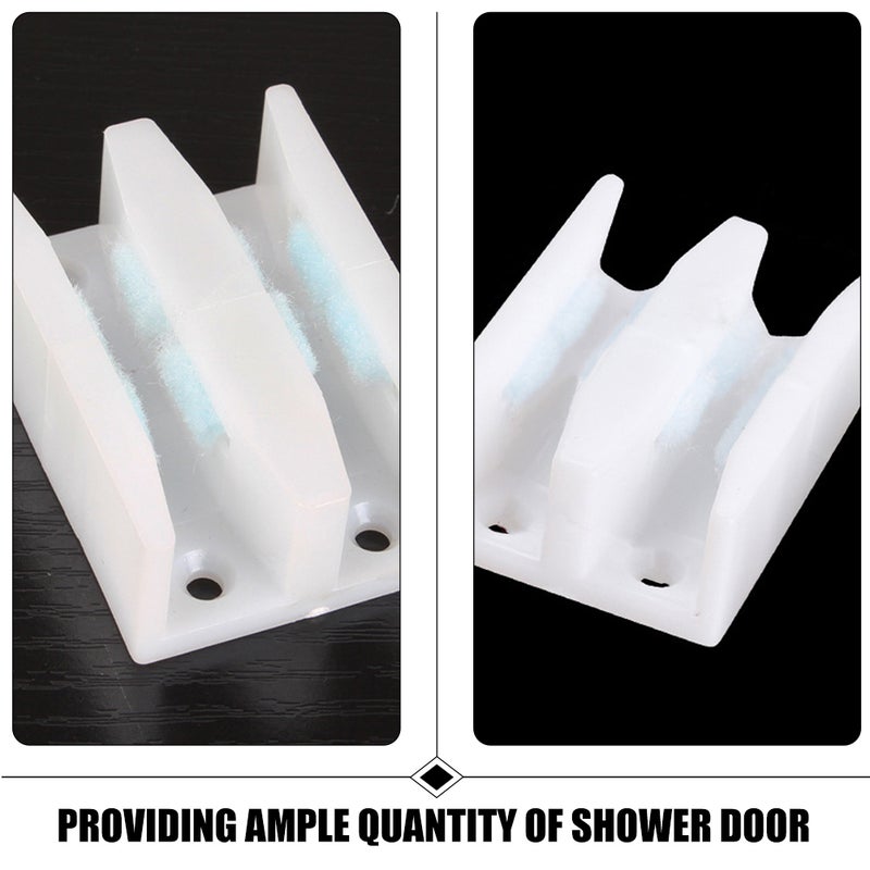 8pcs Sliding Shower Door Bottom Guides Sliding Door Track Guides Shower Door Guides for Sliding Doors - Image 5