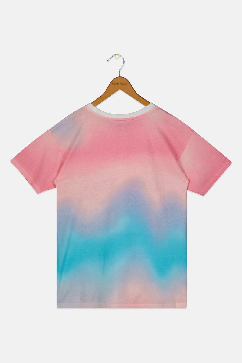 PUMA Kids Girl Sportswear Fit Short Sleeve Outdoor T-Shirt, Tie Dye - Image 3