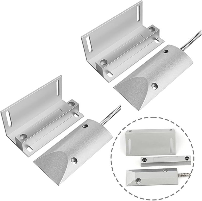 Magnetic Garage Door Sensor Switch Normally Closed With Adjustable Bracket 2 Sets - Image 3