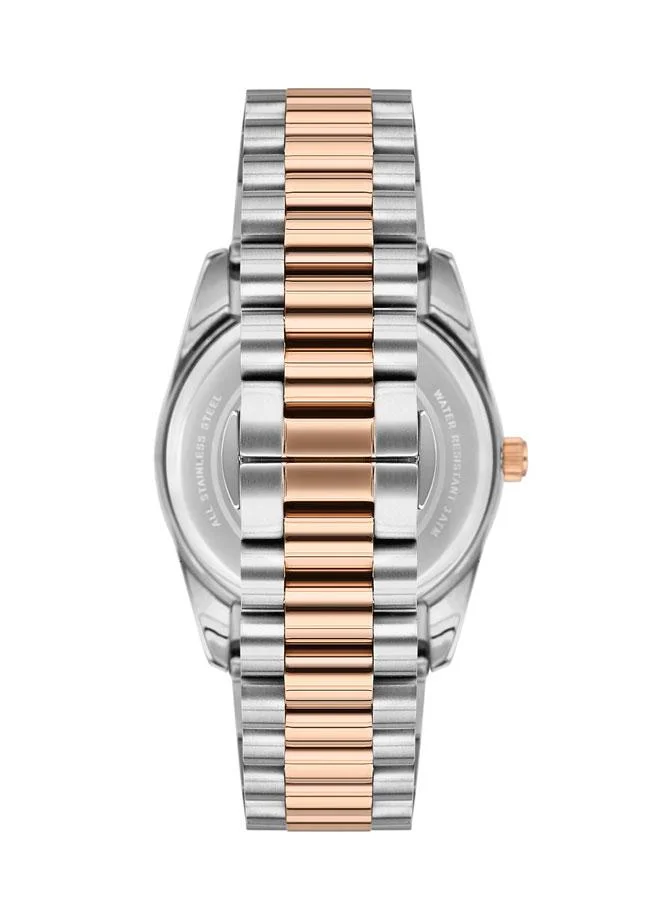 U.S. Polo Assn. U.S. Polo Assn. Stile 36mm Ladies' Green Dial Watch with Two-Tone Rose Gold Silver Stainless Steel Band - USPA2054-05, Sophisticated Style & Functionality
