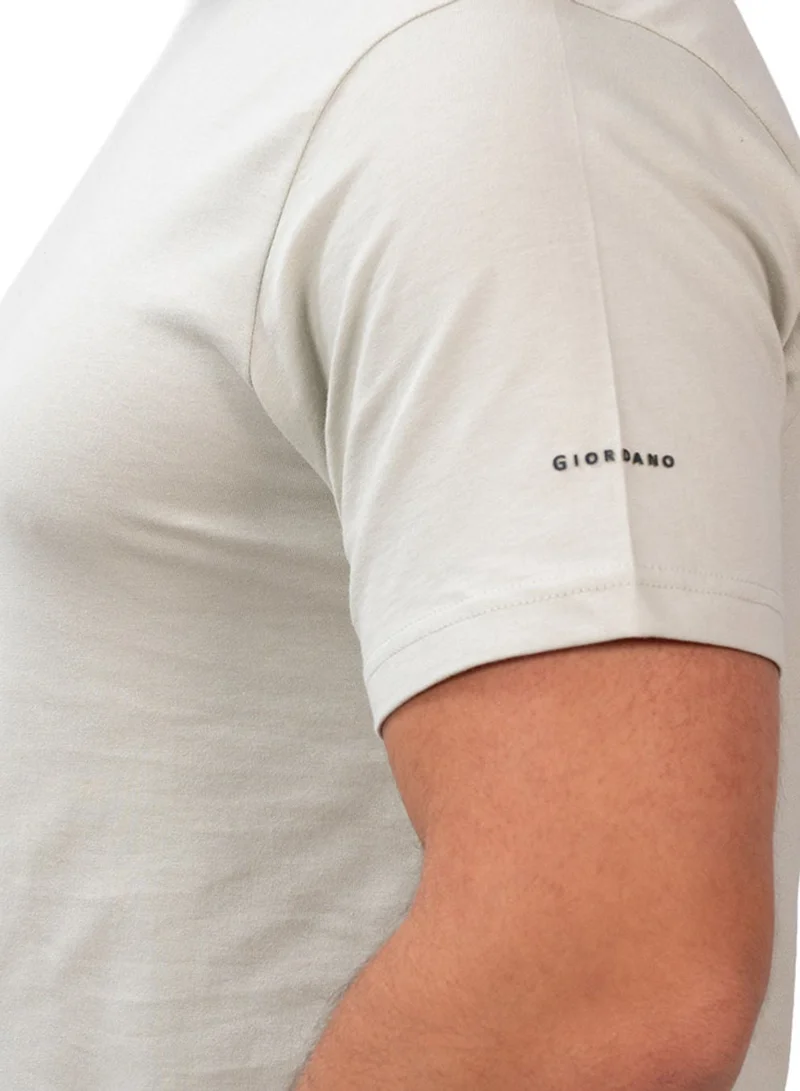 GIORDANO  Men's Giordano Cotton Crewneck Slim Fit Tee - Short Sleeve for Men | Best Price UAE
