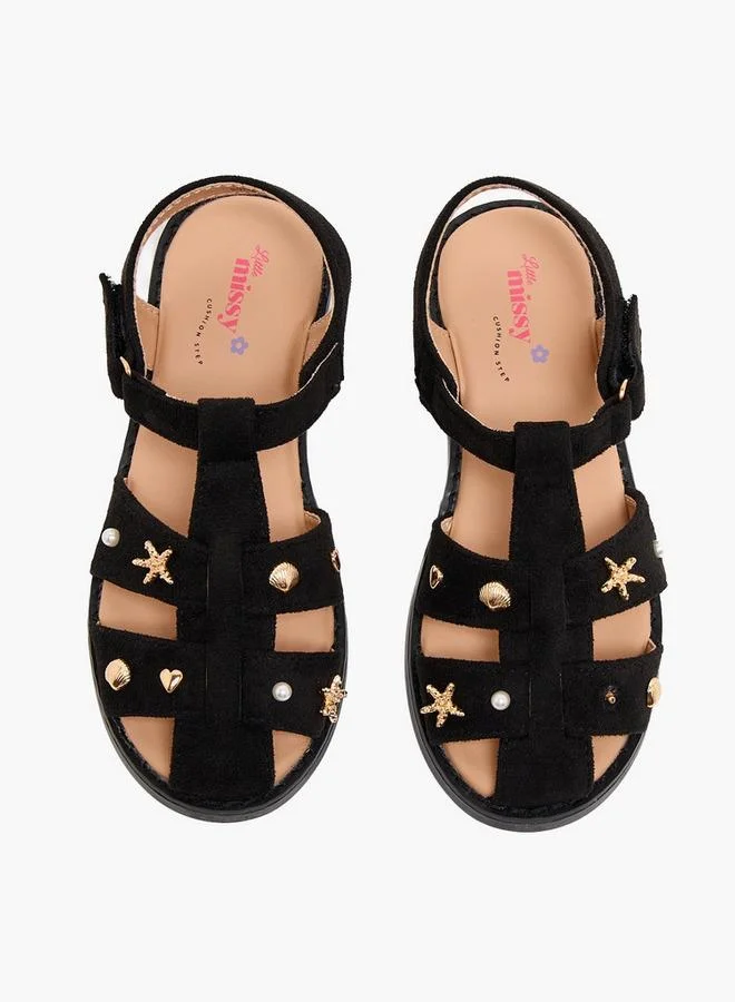 ليتل ميسي Girls Embellished Sandals