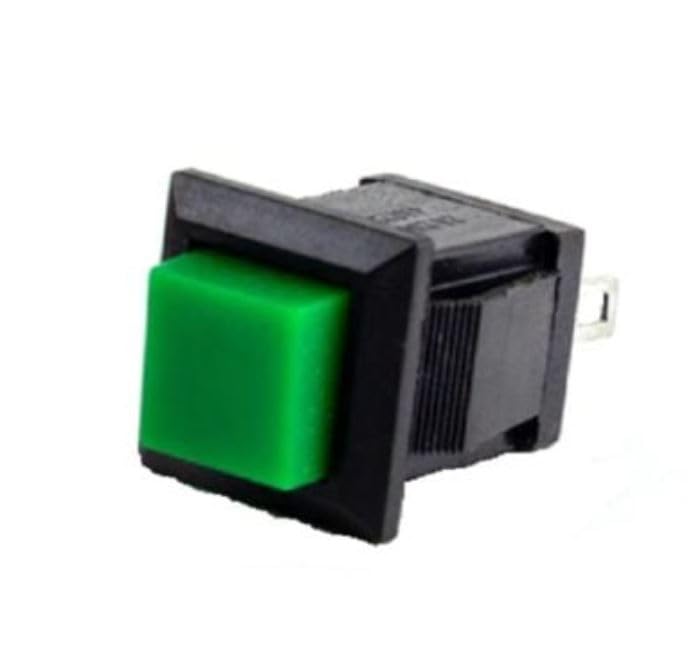 Green DS-431 2PIN OFFON Self-Reset Square Push Button Switch（NC Press Break）