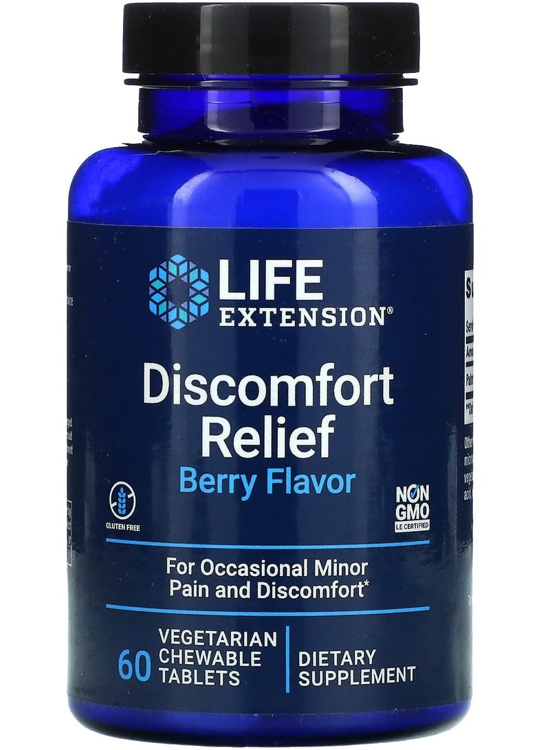 Discomfort Relief, Berry, 60 Vegetarian Chewable Tablets