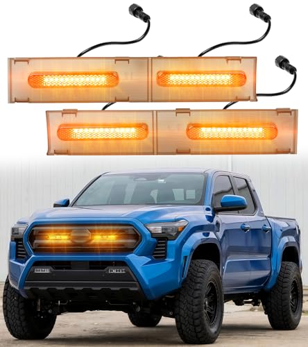 NEOXIST Direct-Snap LED Grill Lights for 2024 2025 2026 Toyota Tacoma Raptor Lights Front Grille Light Bar 4th Gen Tacoma Accessories (Amber, SR SR5 Only) - Image 1