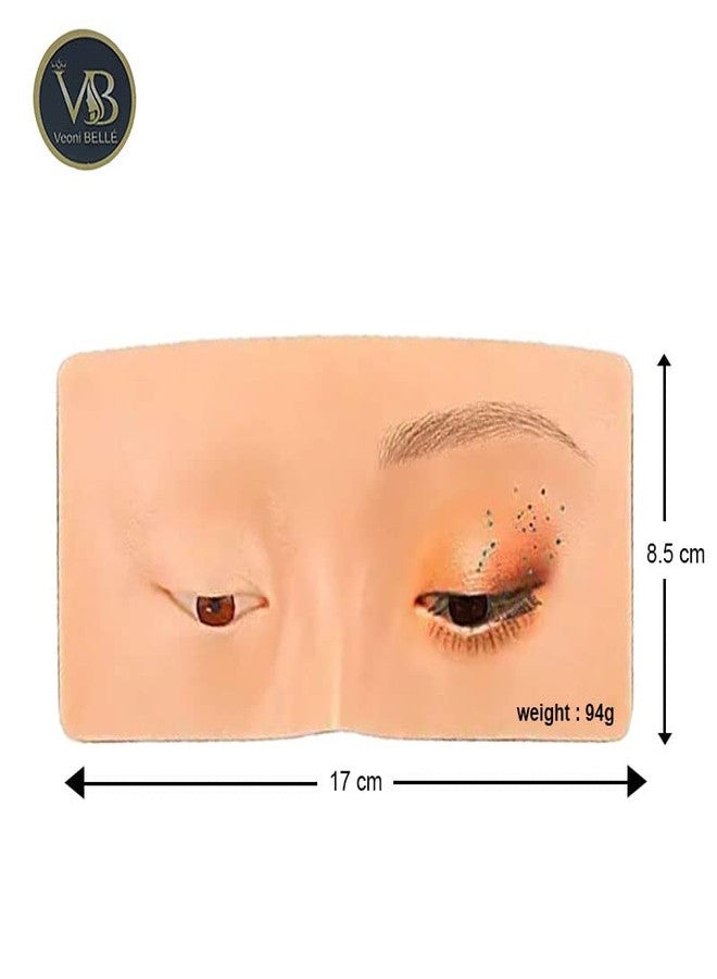 Veoni Belle Makeup Practice Face Eyes Board 3D Eye Makeup Practice Board For Beginner Makeup Artist Silicon Makeup Practice Skin Board (Neutral Undertone) - Image 3
