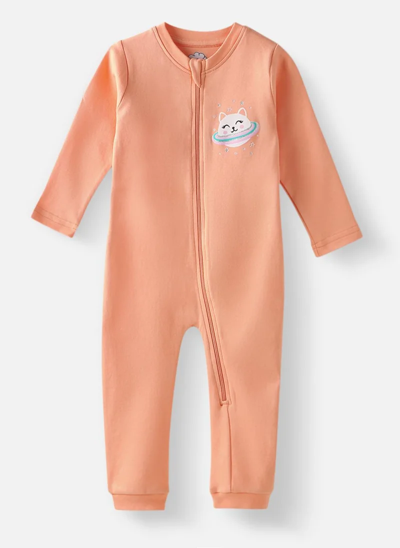 Nautinati  Nautinati Infants Premium Cotton Graphic Printed Pack of 2 Sleepsuits  | Best Price UAE