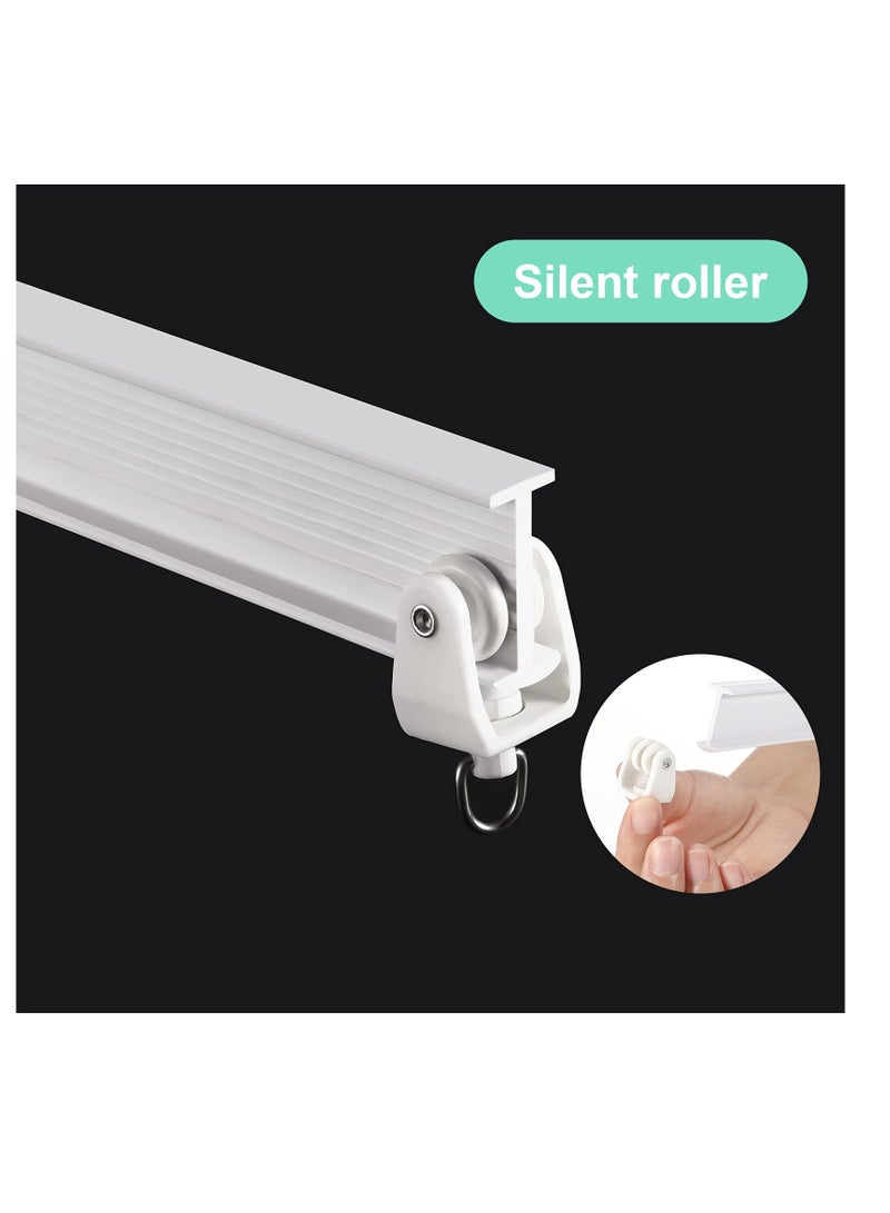 SYOSI Curved Ceiling Curtain Track Bendable Mount, Room Divider Curtain Track, Flexible Bendable Ceiling Curtain Rails, for Curtain Rail Bunk Bed Bay Window Room Divider (White,10 m/ 32.8 ft) - Image 3