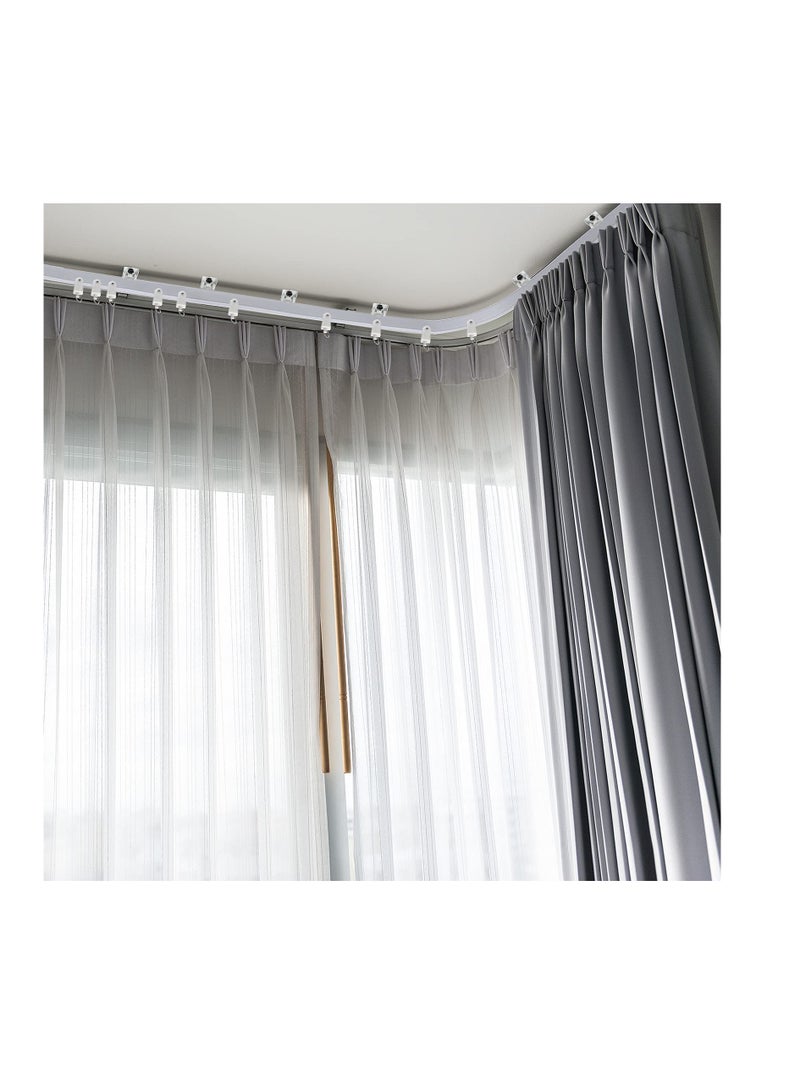 SYOSI Curved Ceiling Curtain Track Bendable Mount, Room Divider Curtain Track, Flexible Bendable Ceiling Curtain Rails, for Curtain Rail Bunk Bed Bay Window Room Divider (White,10 m/ 32.8 ft) - Image 5
