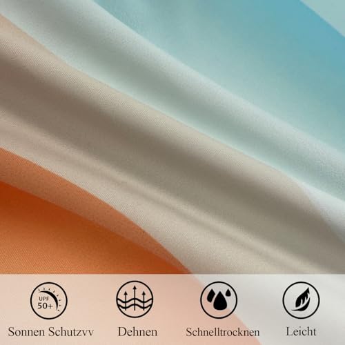 VAYAGER UPF 50+ Mens Swim Shirt Short Sleeve Rash Guard Quick Dry Water Beach Shirts UV Protection Sun Shirts(White Orange XL) - Image 5
