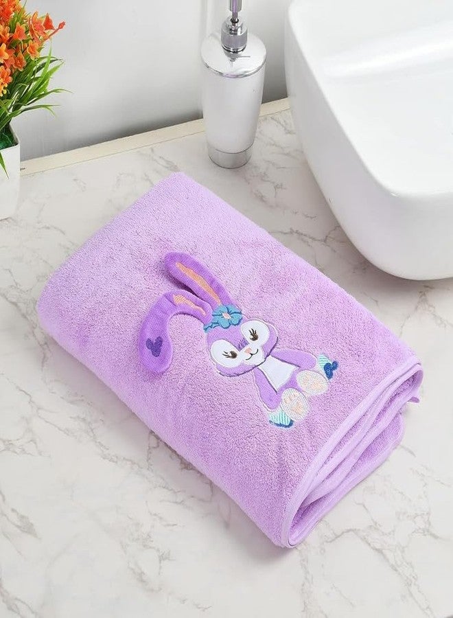 BEDSHED Microfiber Kids Bath Towels Quick Dry Super Absorbent Super Soft Bath Towel for Babies Toddler-Baby Towel for Boys and Girls (Purple, Pack of 2) - Image 1