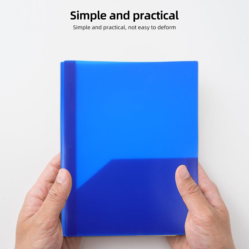 A4 Prong Folder with Pockets Binder Office Document Organizer Filing - Image 5