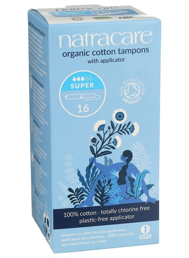 NATRACARE Natracare Organic Cotton Super Tampons with Cardboard Applicator, Plastic Free, Chlorine Free, Biodegradable & Compostable (16 Pack, 192 Tampons Total)  - Image 2