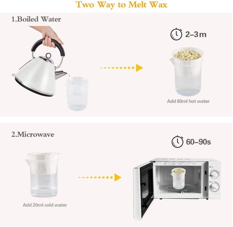 Wokaar Nose Wax Kit for Men & Women | 100g Wax, 30 Applicators (15-20 Uses) | Painless Nasal & Ear Hair Removal | Fast 3-Min Removal | Safe Hair Remover Kit for Nose & Ear Hair | Waxing Kit for Men - Image 2