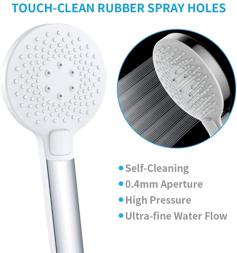 Alton ALTON SHR20150 ABS 3Function Chrome Finish Polished Hand Shower with 15 Meter Flexible Tube and Wall Hook Silver  - Image 3