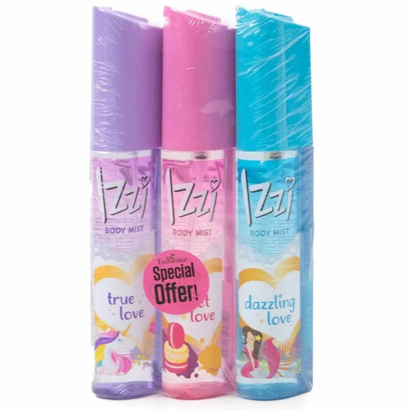 Izzi Body Mist Assorted 3 x 100ml
