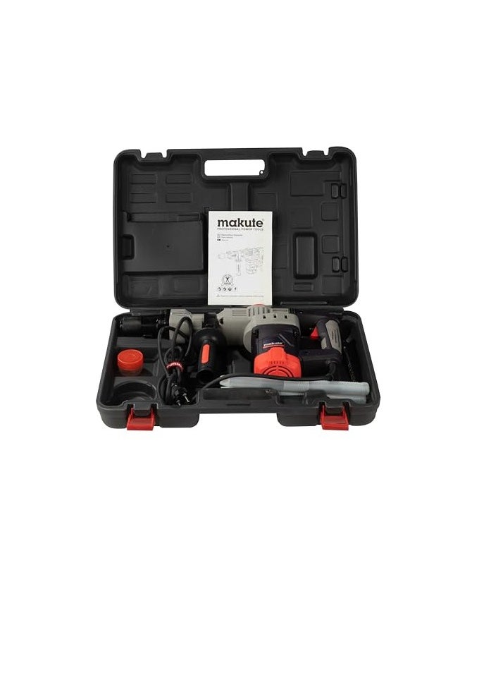 makute Makute Heavy Duty Demolition Hammer drill 35mm Chuck 3800 RPM 1900W Ideal for Concrete and DIY Enthusiast DH35  - Image 3