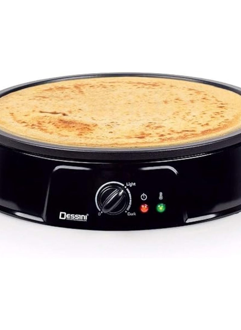 Dessini Regina - Dessini Electric Crepe Maker  Temperature Control for Perfect Pancakes, 12 Inch Non-Stick Grill Pan and Detachable 4 mini crepe mold pan - Image 1